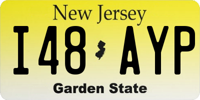 NJ license plate I48AYP