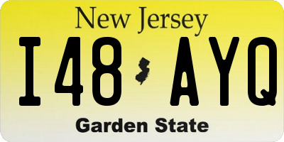 NJ license plate I48AYQ