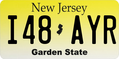 NJ license plate I48AYR
