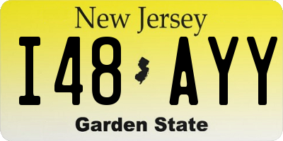 NJ license plate I48AYY
