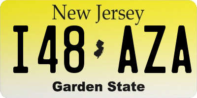 NJ license plate I48AZA