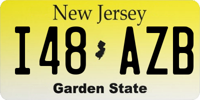 NJ license plate I48AZB