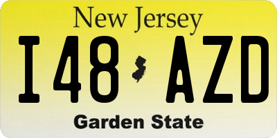 NJ license plate I48AZD