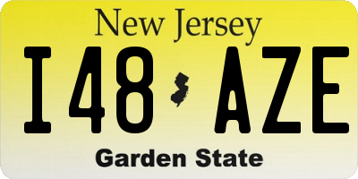 NJ license plate I48AZE