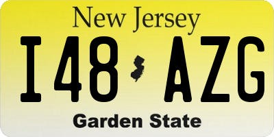 NJ license plate I48AZG