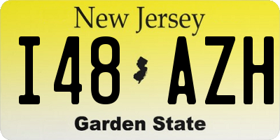 NJ license plate I48AZH