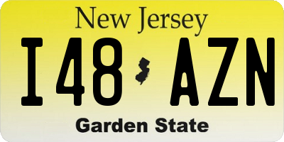 NJ license plate I48AZN