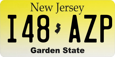 NJ license plate I48AZP