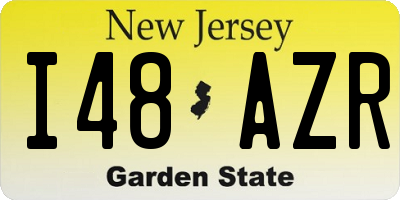 NJ license plate I48AZR