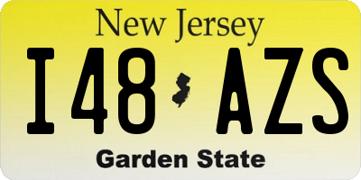 NJ license plate I48AZS