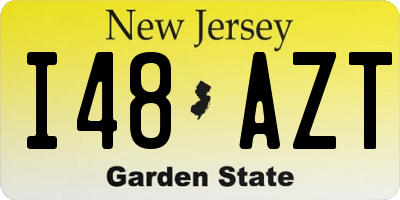 NJ license plate I48AZT