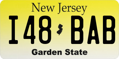 NJ license plate I48BAB