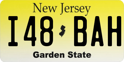 NJ license plate I48BAH
