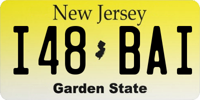 NJ license plate I48BAI