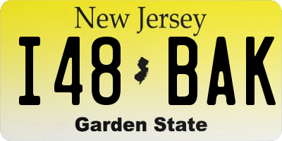 NJ license plate I48BAK