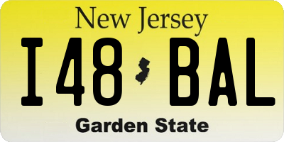 NJ license plate I48BAL