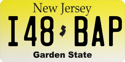 NJ license plate I48BAP