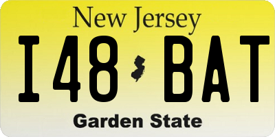 NJ license plate I48BAT