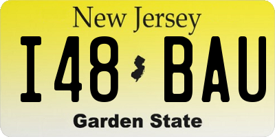 NJ license plate I48BAU