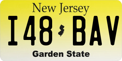 NJ license plate I48BAV