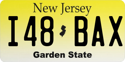 NJ license plate I48BAX