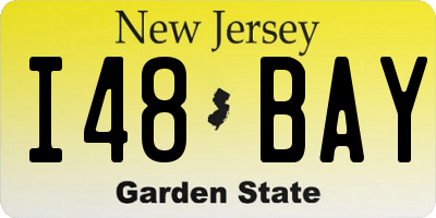 NJ license plate I48BAY