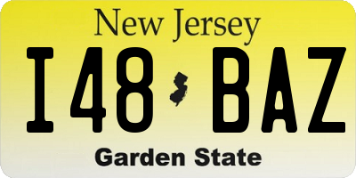 NJ license plate I48BAZ