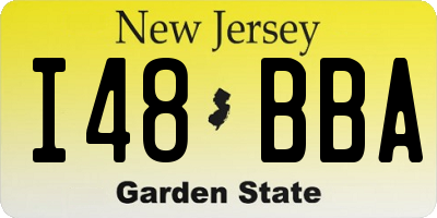 NJ license plate I48BBA