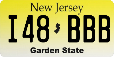 NJ license plate I48BBB