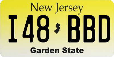 NJ license plate I48BBD
