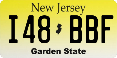 NJ license plate I48BBF