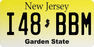 NJ license plate I48BBM