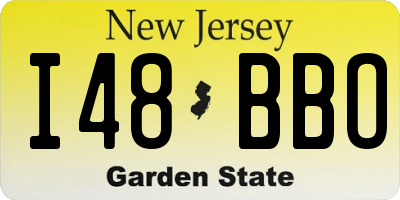 NJ license plate I48BBO