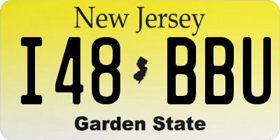 NJ license plate I48BBU