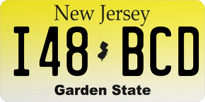 NJ license plate I48BCD