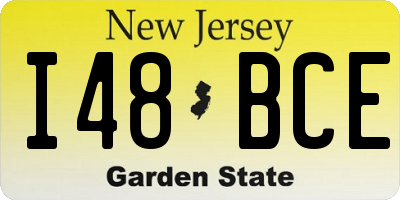 NJ license plate I48BCE