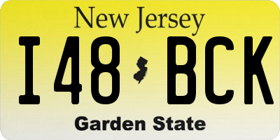 NJ license plate I48BCK