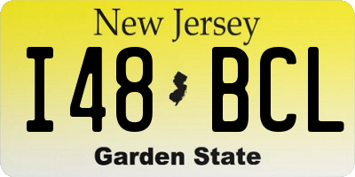 NJ license plate I48BCL
