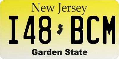 NJ license plate I48BCM