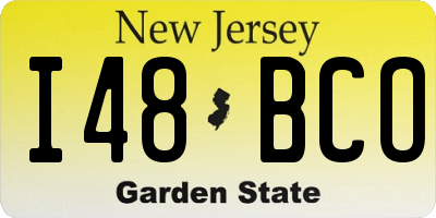 NJ license plate I48BCO