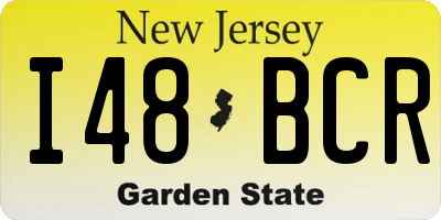 NJ license plate I48BCR