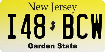 NJ license plate I48BCW