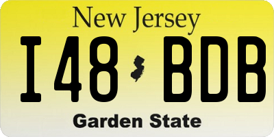 NJ license plate I48BDB