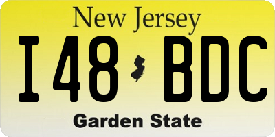 NJ license plate I48BDC