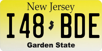 NJ license plate I48BDE