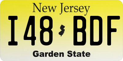 NJ license plate I48BDF