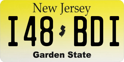 NJ license plate I48BDI