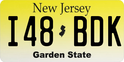 NJ license plate I48BDK