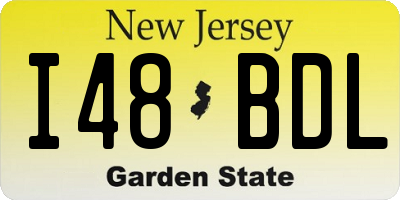 NJ license plate I48BDL