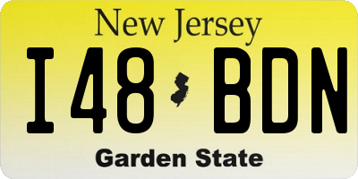 NJ license plate I48BDN